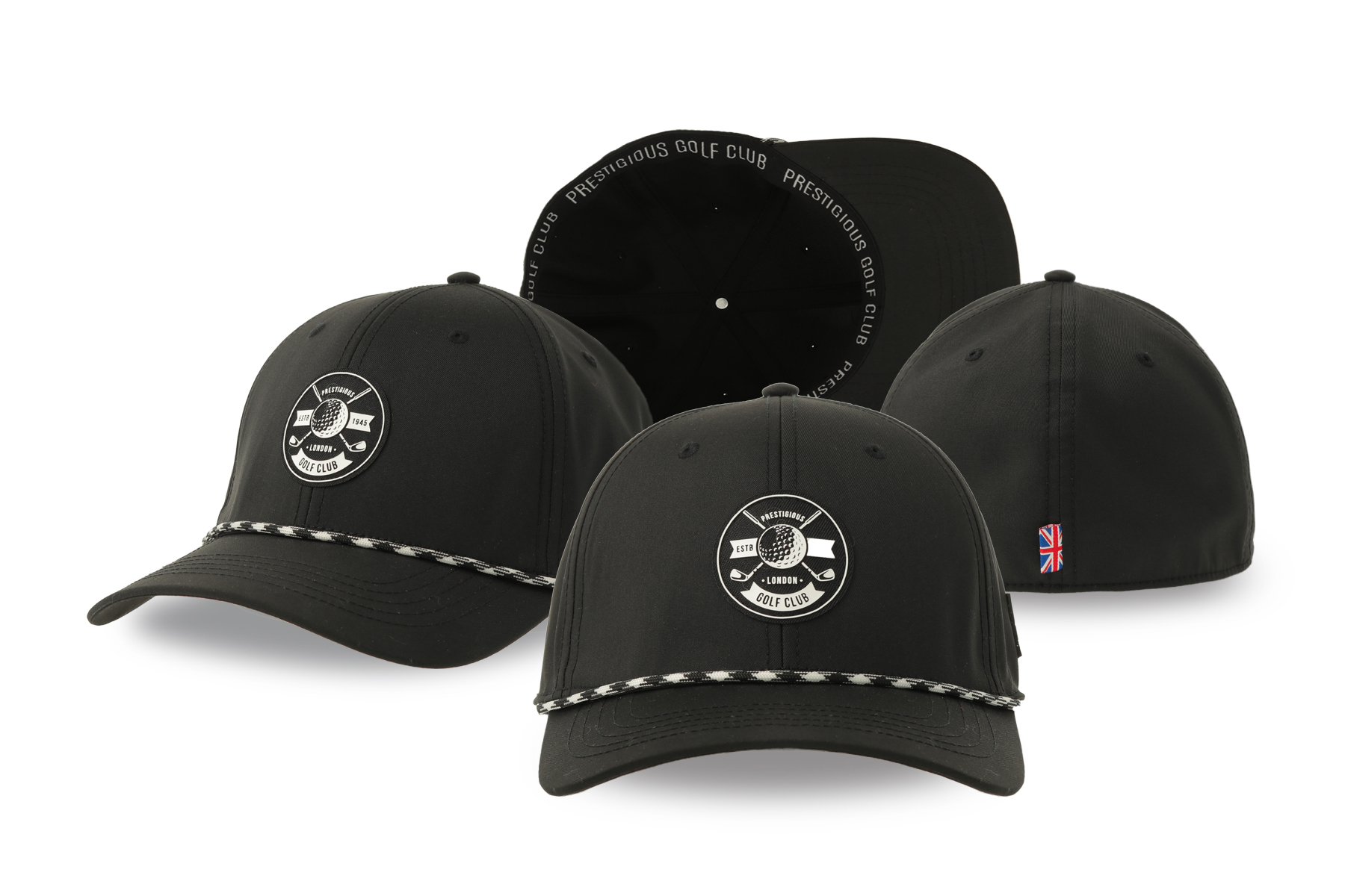 Baseballkeps 6 paneler, böjd skärm, storlek L–XL 2880 – Fram: tygpatch med silikontryck, fastsydd
