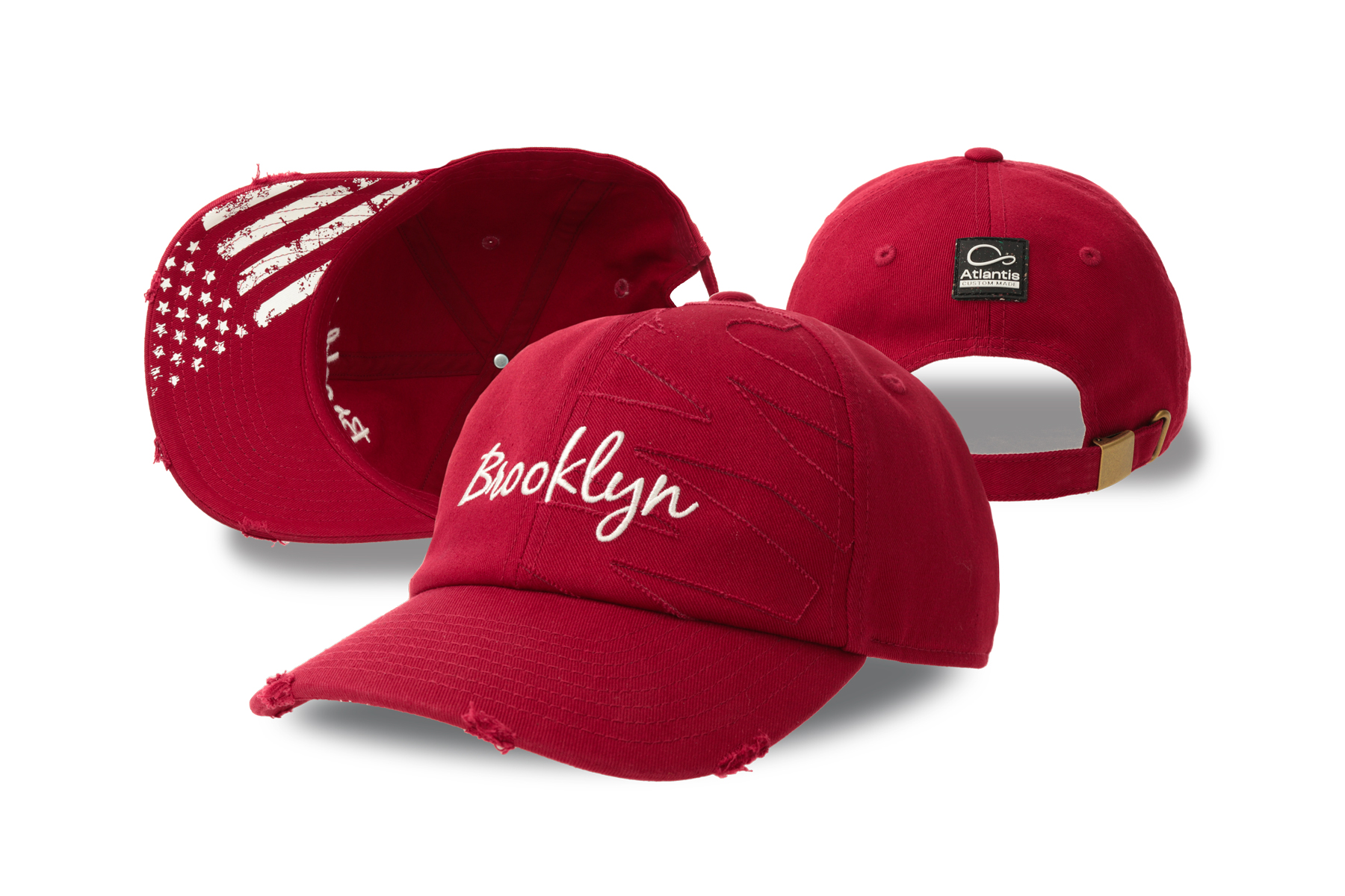 Dad hat, slitet utseende 2746 – Fram: platt brodyr